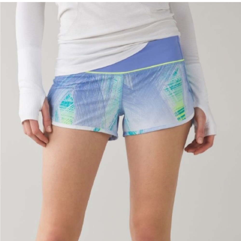 LULULEMON Speed Short 4 Way Stretch 2.5" Wind Chill White Lullaby Swift Ultra 2